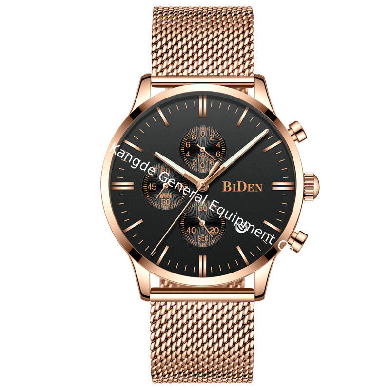 WJ-7394 Vogue Waterproof Stainless Steel Wrist Watches Business Men Handwatches Water Resistant Date Quartz Watches
