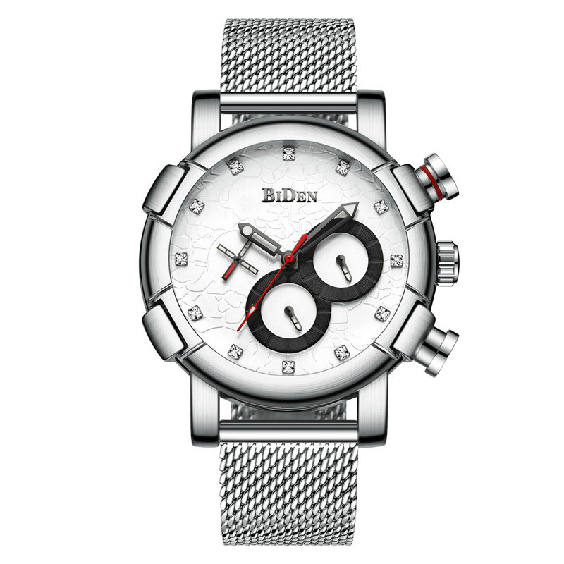 WJ-7392 Fashion Wholesales Men Watches 3ATM Waterproof Quartz Handwatches Aotu Date Day Stainless Steel Wrist Watches