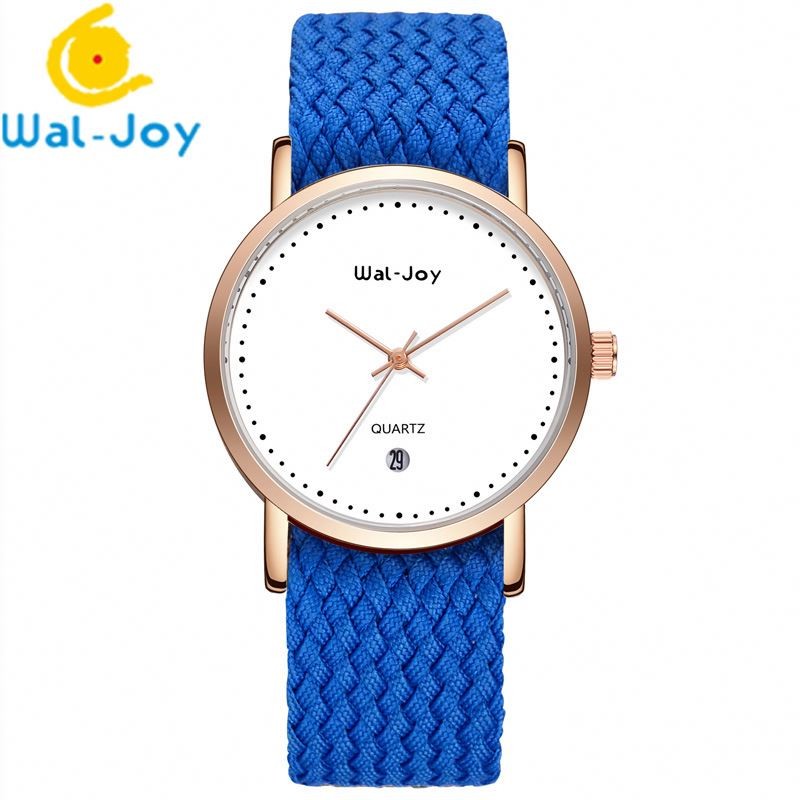 Wal-Joy Brand Nylon Band Waterproof with Calendar Quartz Luxury Watch Set WJ9007
